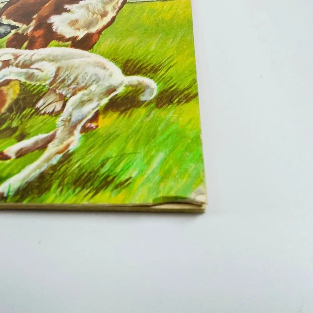 Farm Animals Coloring Book Western Publishing 1960 Vintage Paperback Uncolored
